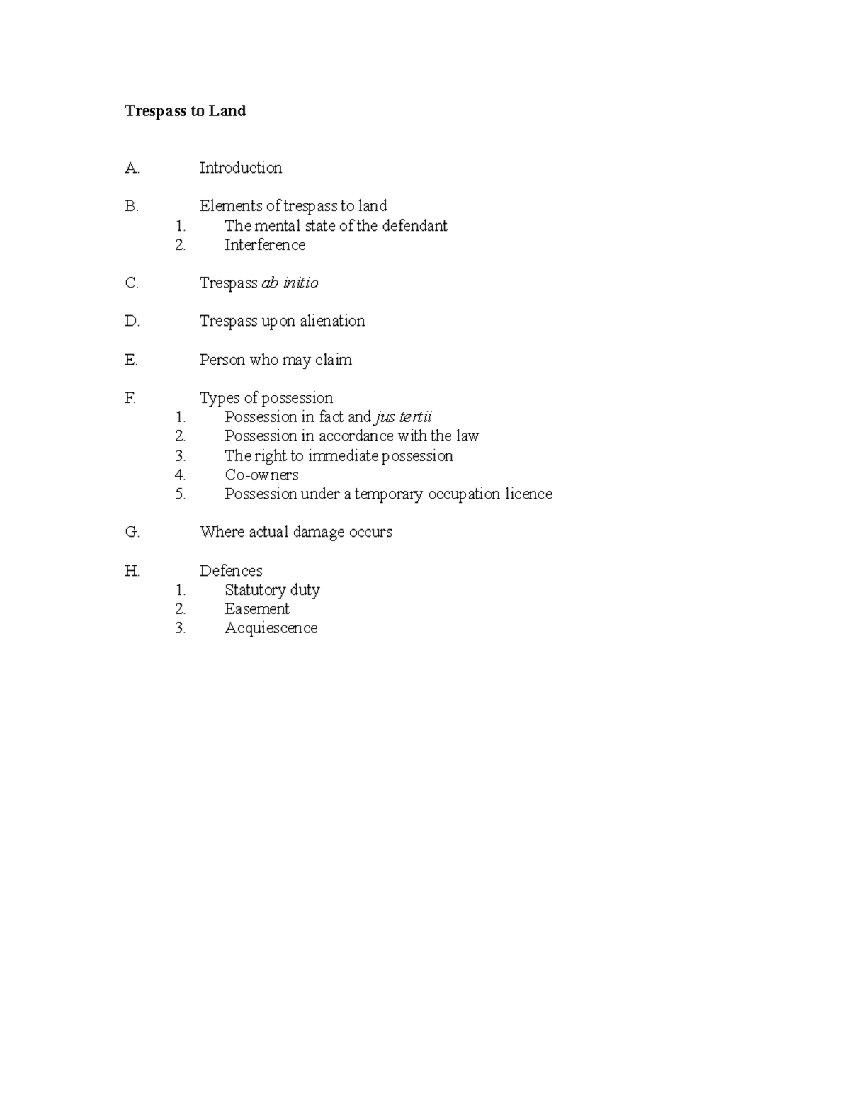 341735-trespass-to-land-trespass-to-land-a-introduction-b-elements