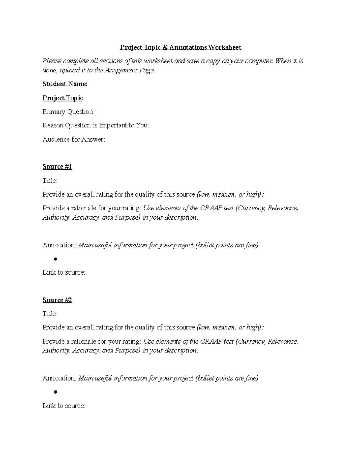 Penn State World HDFS 239 Project Topic Worksheet - Project Topic ...