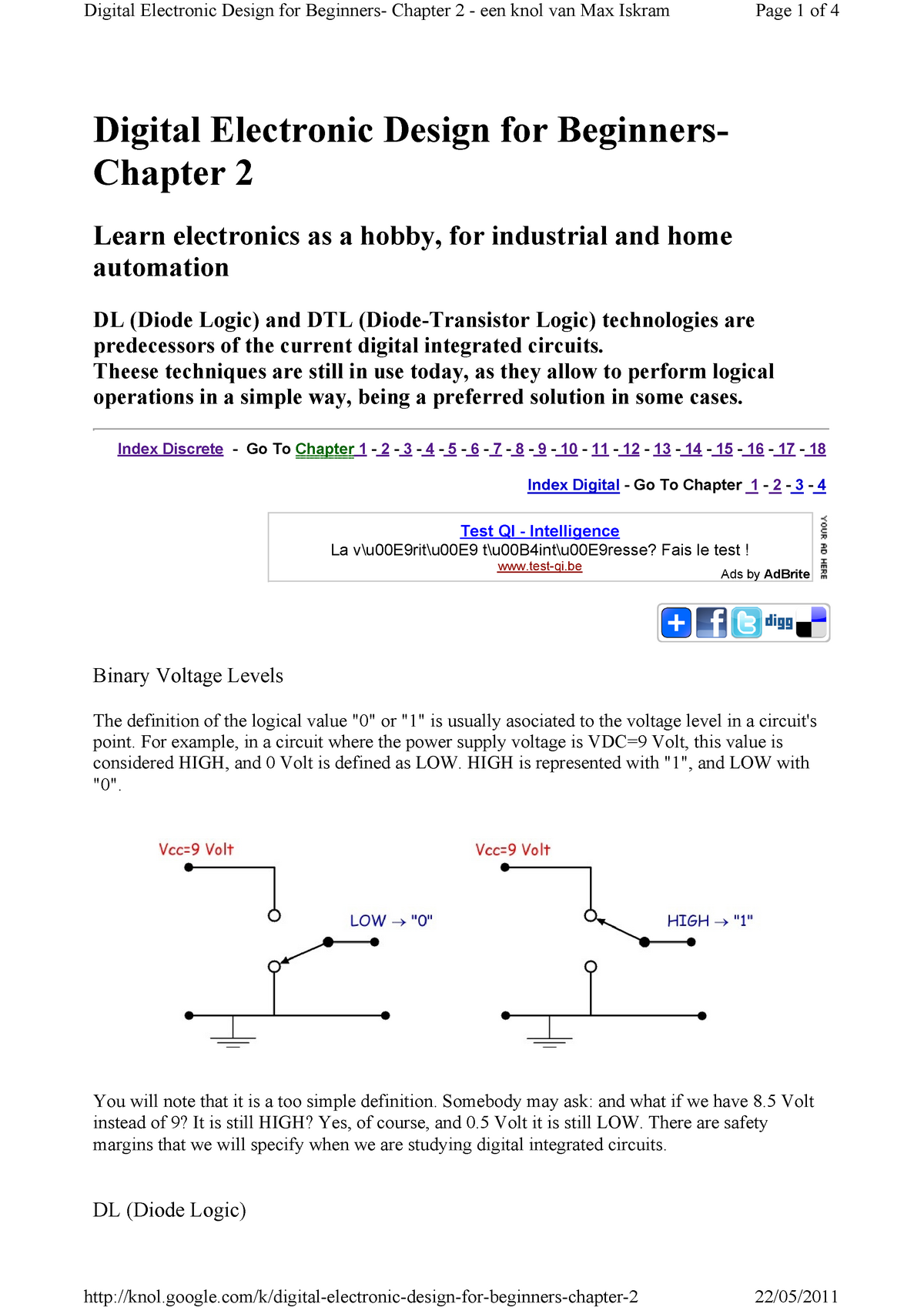 Digital Electronic Design For Beginners Digital Chapter 2 - - Studocu