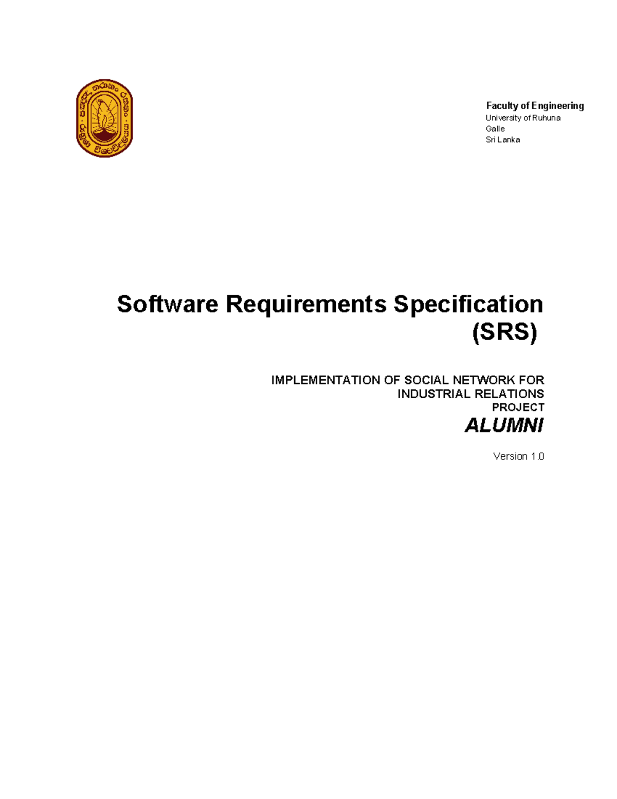 Pdfcoffee - SRS - Software Requirements Specification (SRS ...