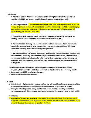 Persuasive Speech Guidelines (in MLA Format) - FALL 2021 - 1 CAUSE ...