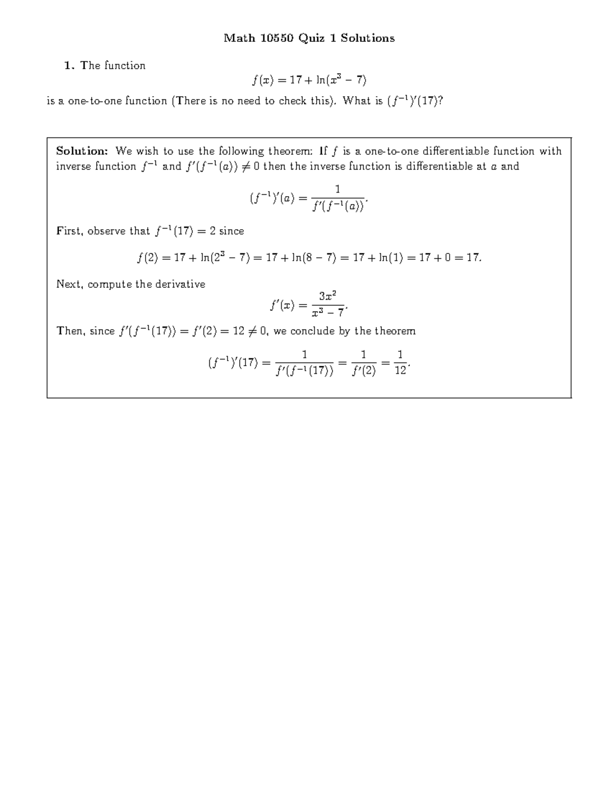 quiz-1-solutions-math-10550-quiz-1-solutions-1-the-function-f-x-17