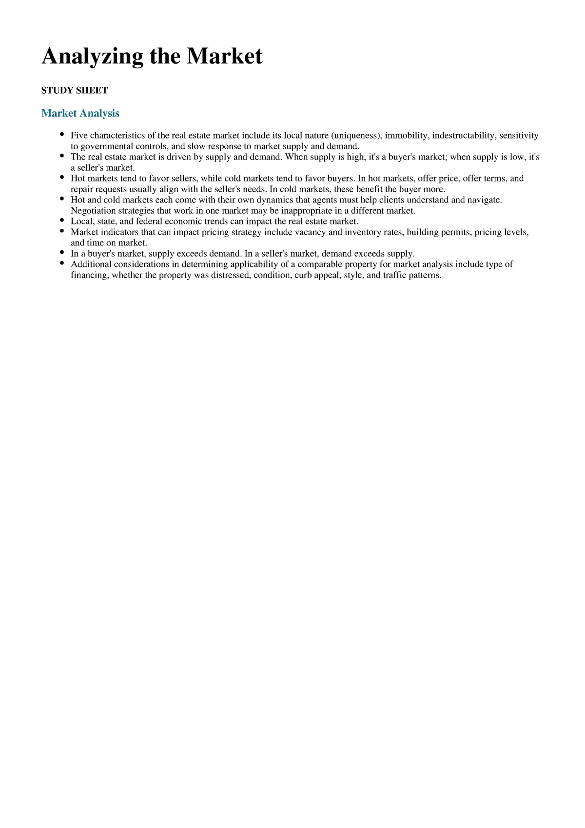 analyzing-the-market-study-sheet-analyzing-the-market-study-sheet