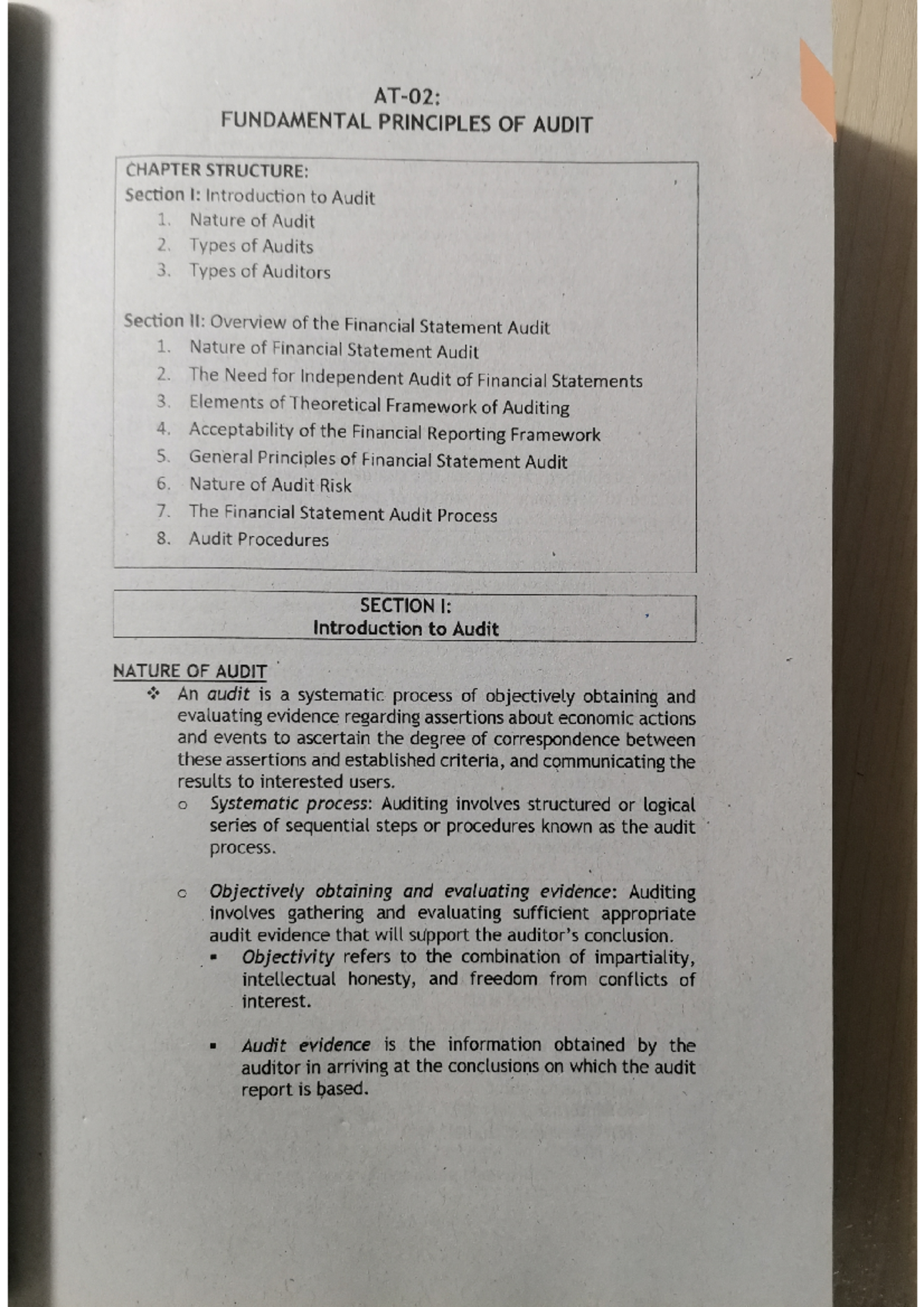 AT-02 - Introduction - FUNDAMENTAL PRINCIPLES OF AUDIT CHAPTER ...