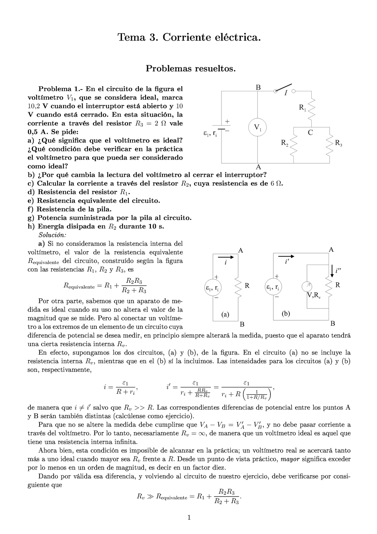 Ejercicios Resueltos Tema3 _ Corriente Electrica - ♠ ♦rr ♥t é Tr Pr♦ ♠ ...