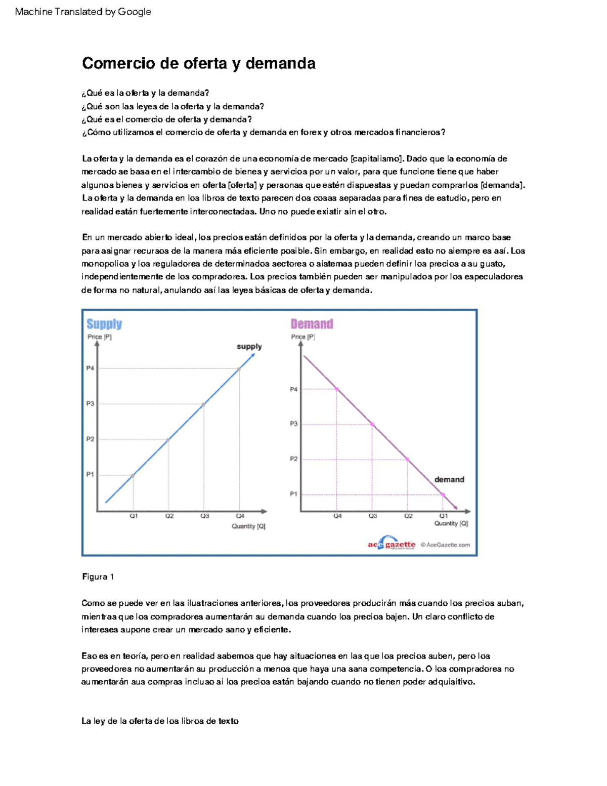 Oferta y demanda Comercio de oferta y demanda ¿Qué es la oferta y la