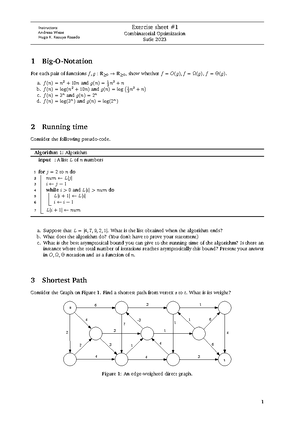 Cheatsheet - My exam cheatsheat - Combinatorial Optimization [MA4502 ...