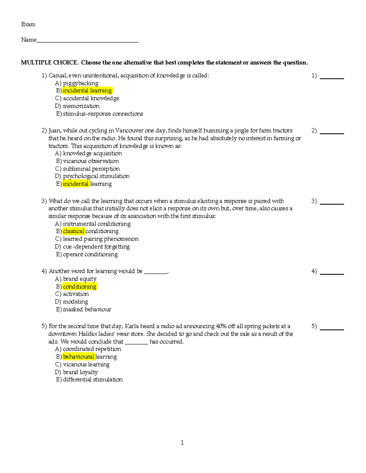 3 - Test Bank - Exam Name___________________________________ - Studocu