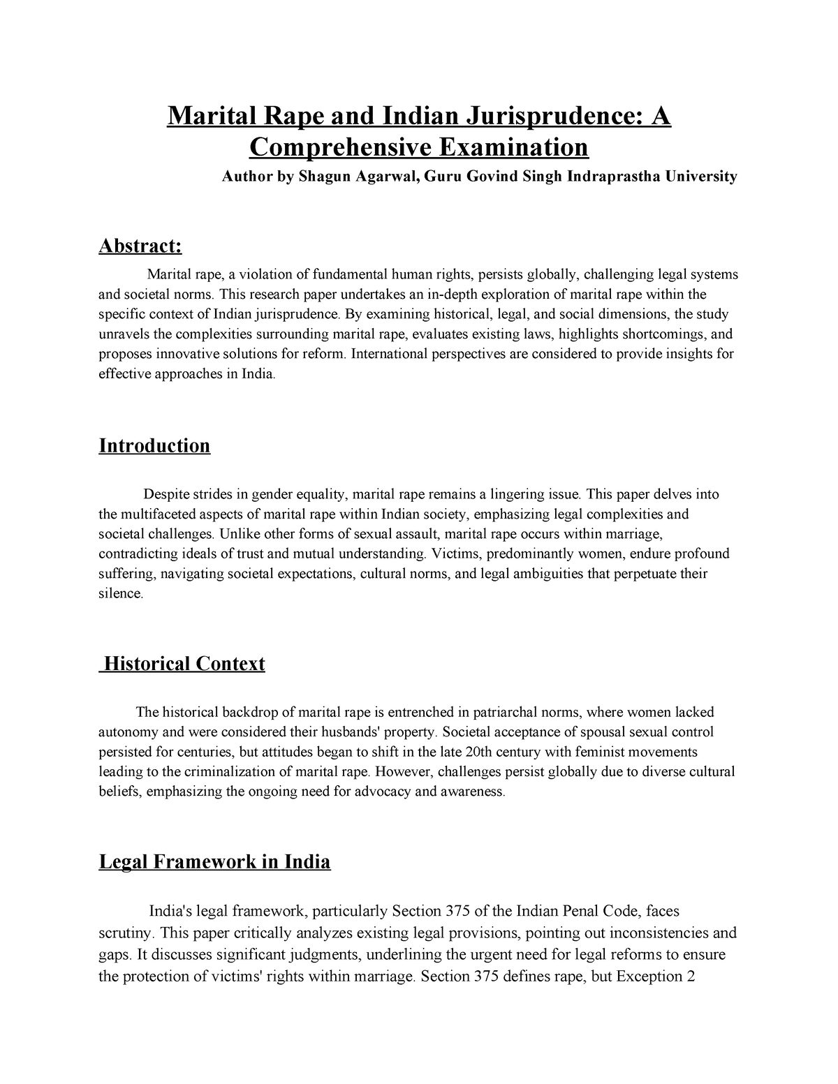 research paper on jurisprudence in india