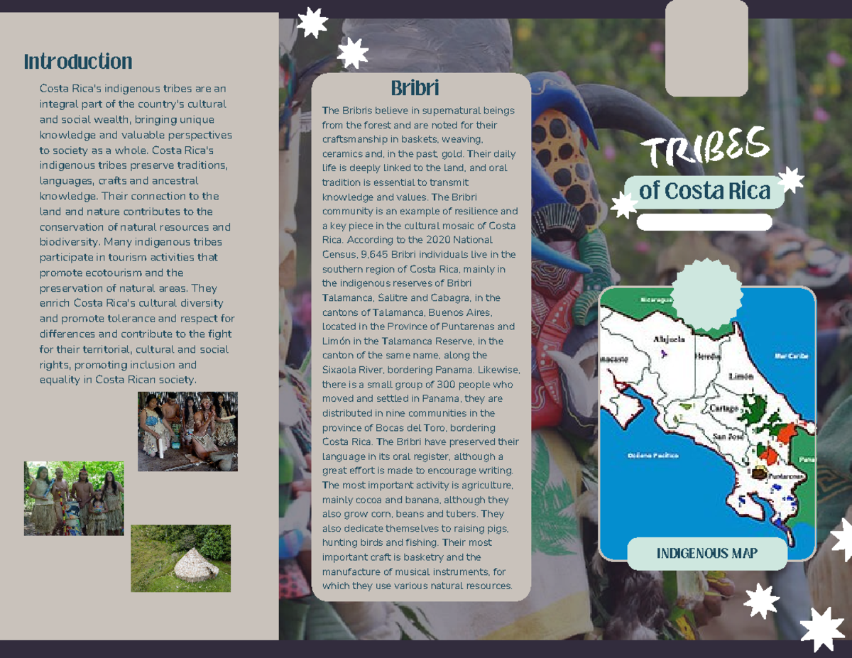 Pueblos Indígenas - Broshure - of Costa Rica INDIGENOUS MAP TRIBES ...