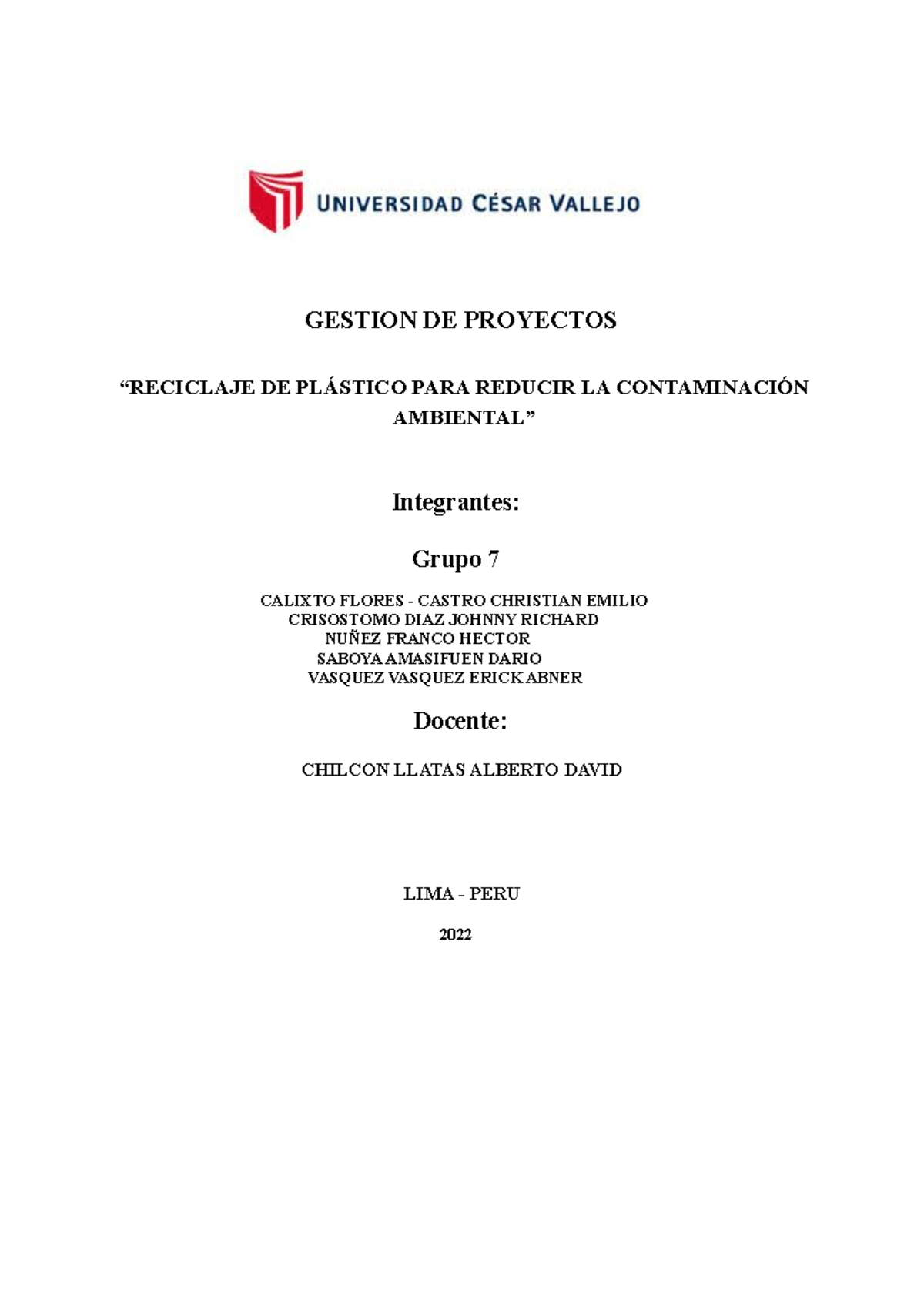 Trabajo DE Reciclaje DE Plástico PARA Reducir LA Contaminación ...