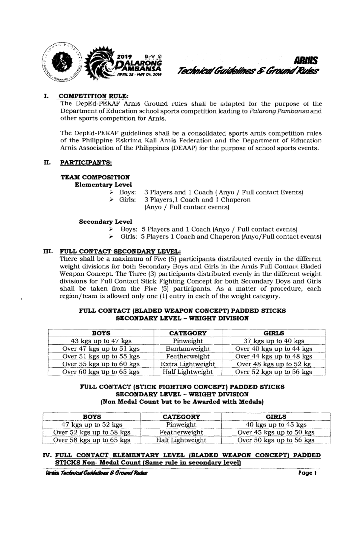 Arnis PHYSICAL EDUCATION Teaching MultiGrade Classes Studocu