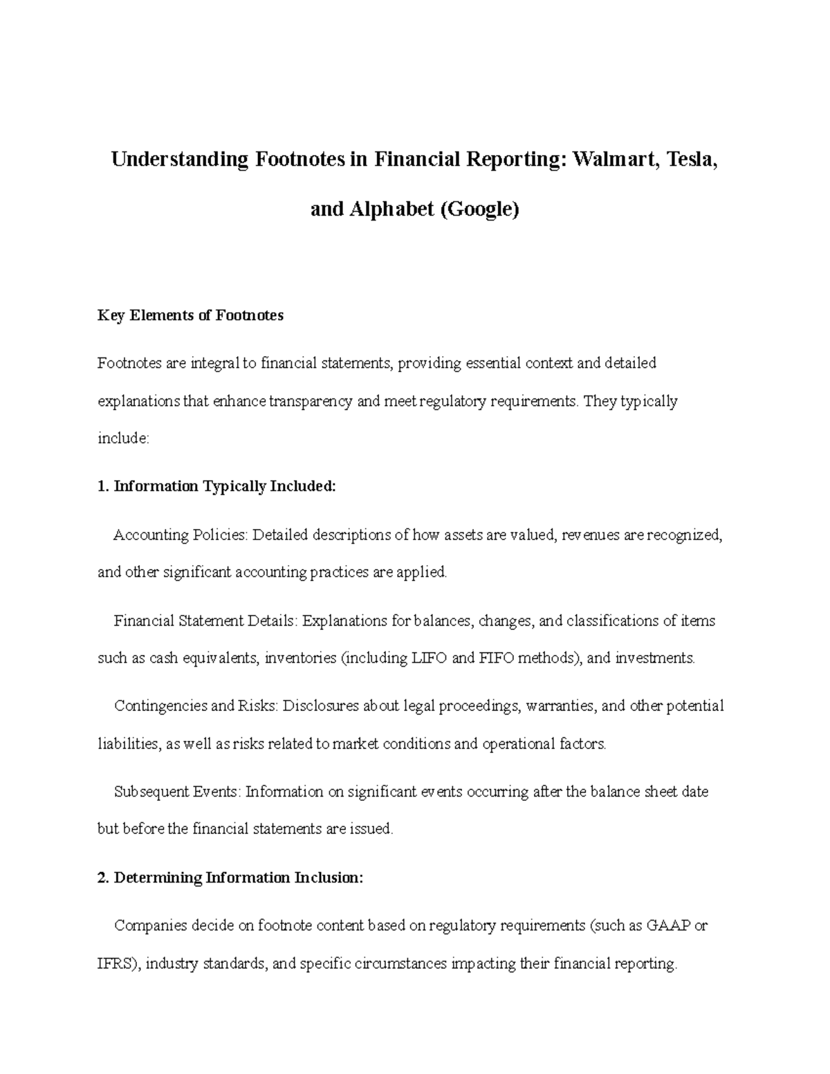 Understanding Footnotes in Financial Reporting - Module 2 ...