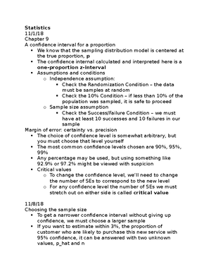 SCMA Lecture Notes - A population includes all of the entities of ...