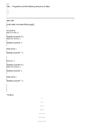 Java programs for practice 1 - /** This file is for Reference only, you ...
