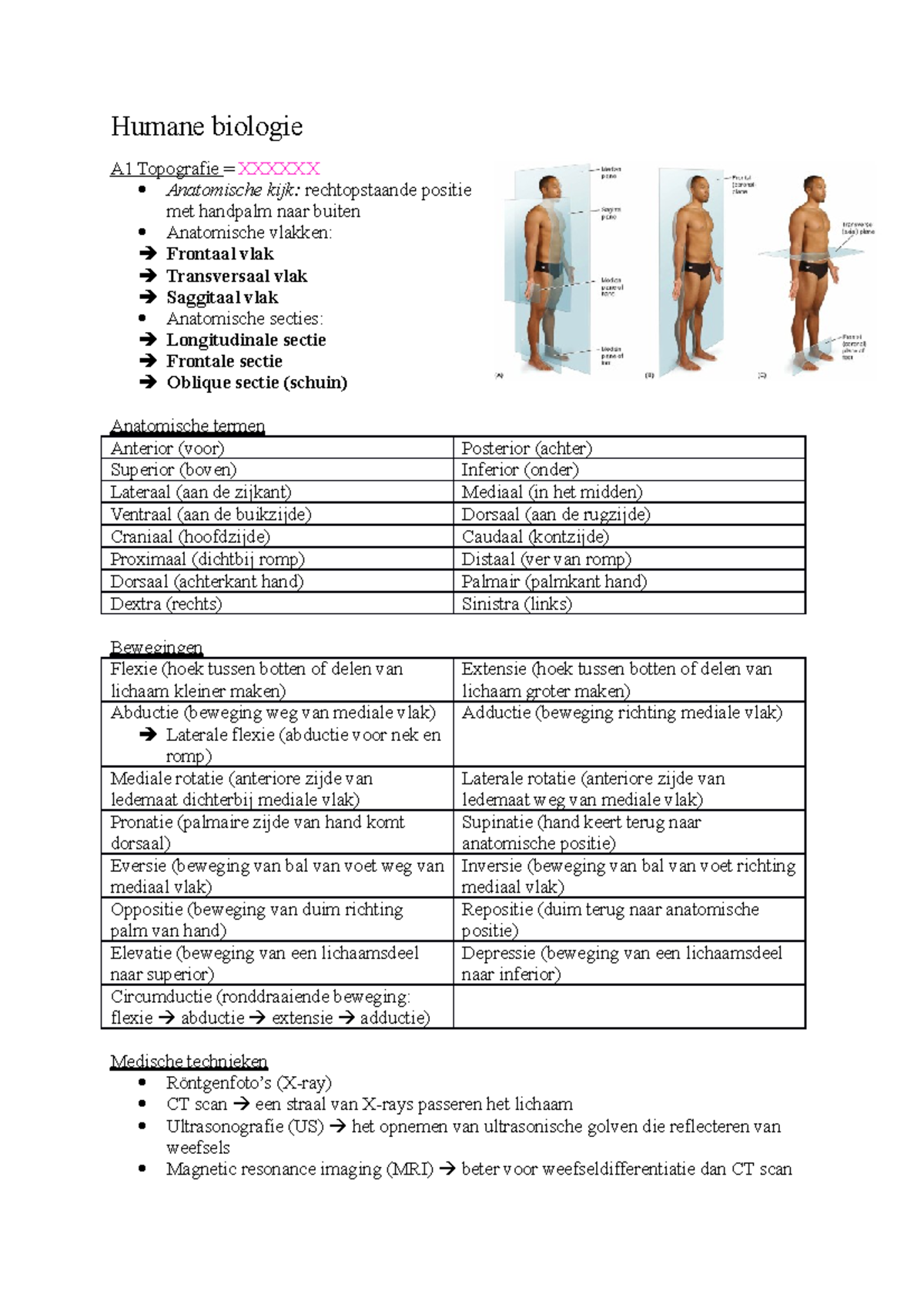 Samenvatting Humane Biologie Biomedische Wetenschappen - Humane ...