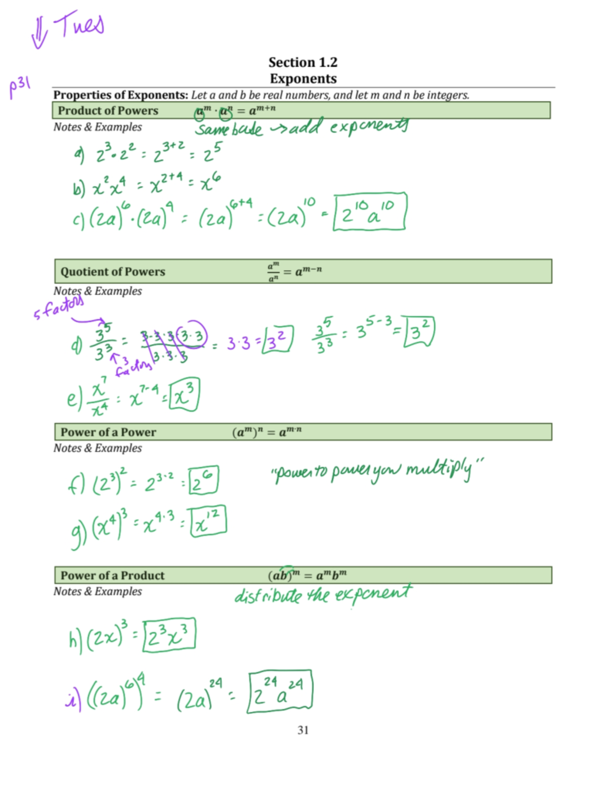 KEY129WBCh1 - Completed notes on exponents. - MATH 139 - Studocu