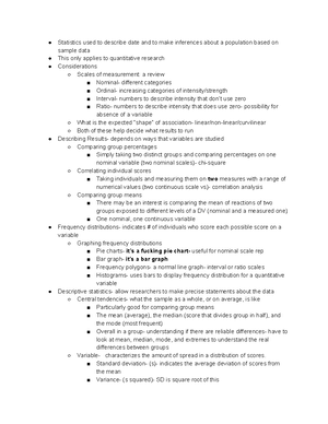 Chapter 3 review notes - PSY 121 - Studocu