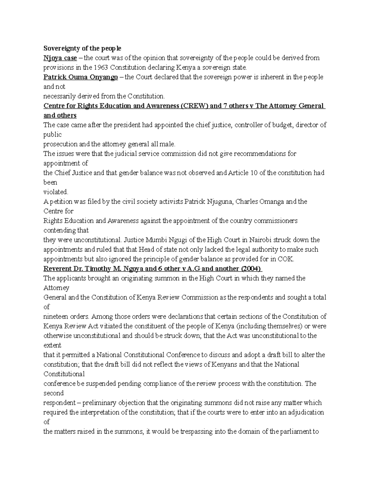 constitutional law sample case summaries Sovereignty of the people