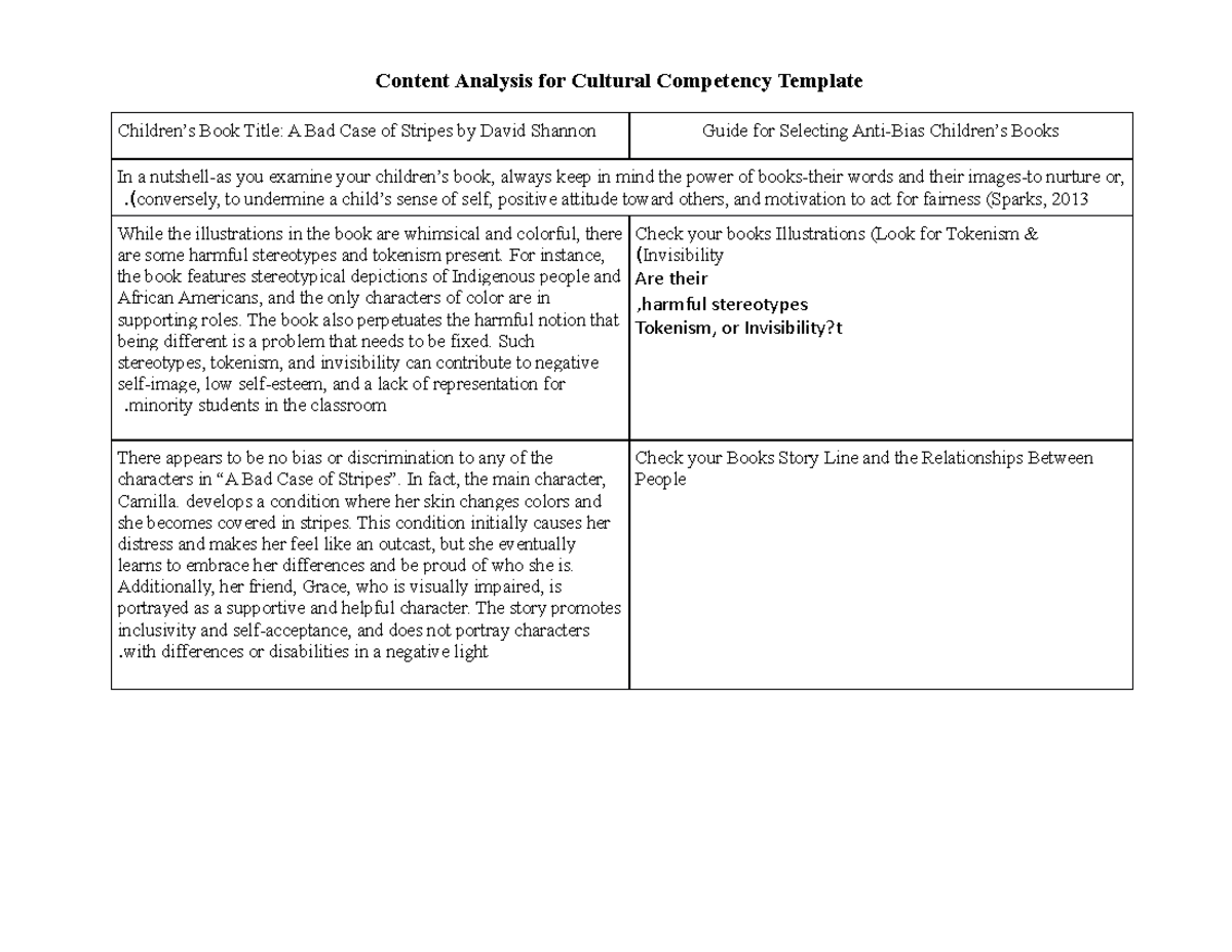 content-analysis-for-cultural-competency-template-children-s-book