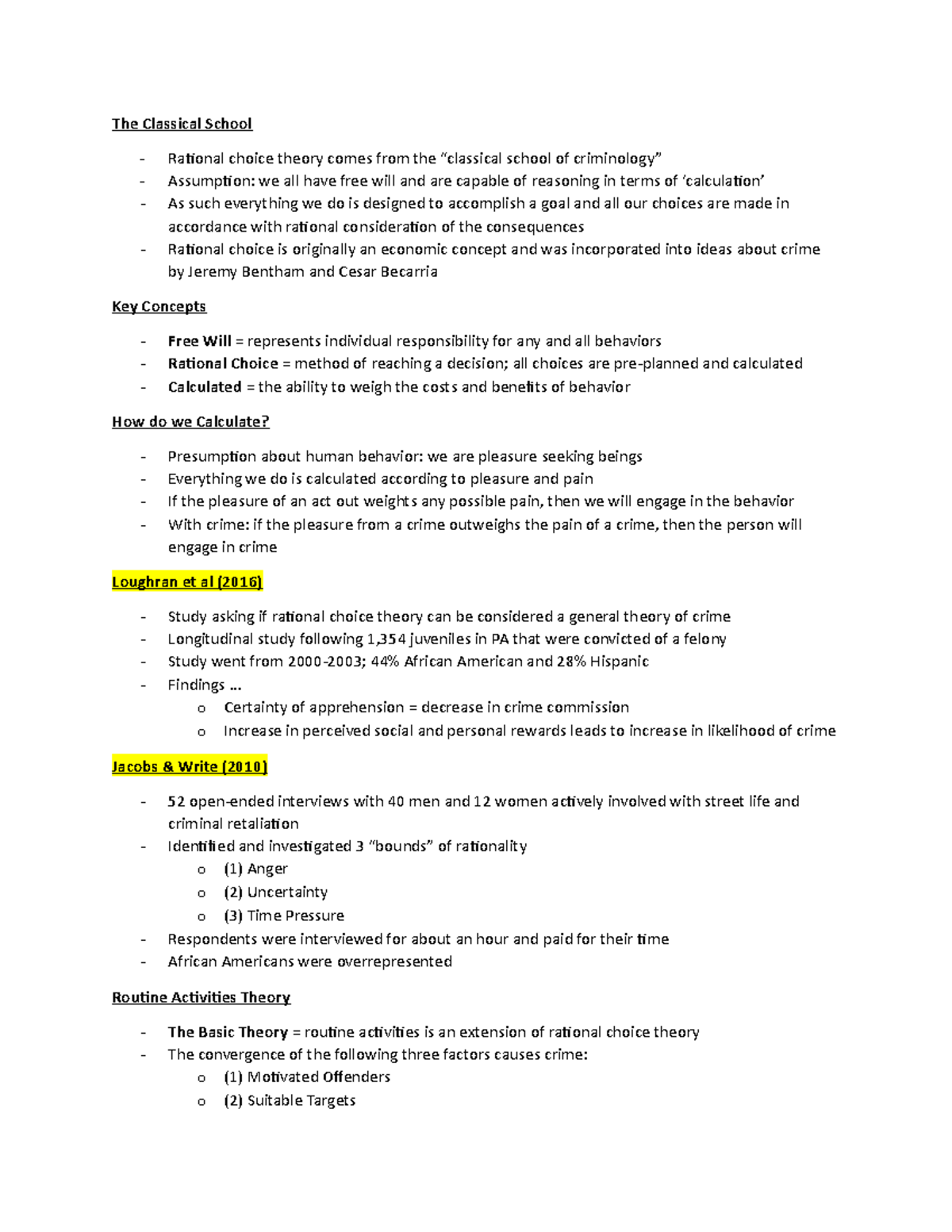 Rational Choice - The Classical School Rational choice theory comes ...