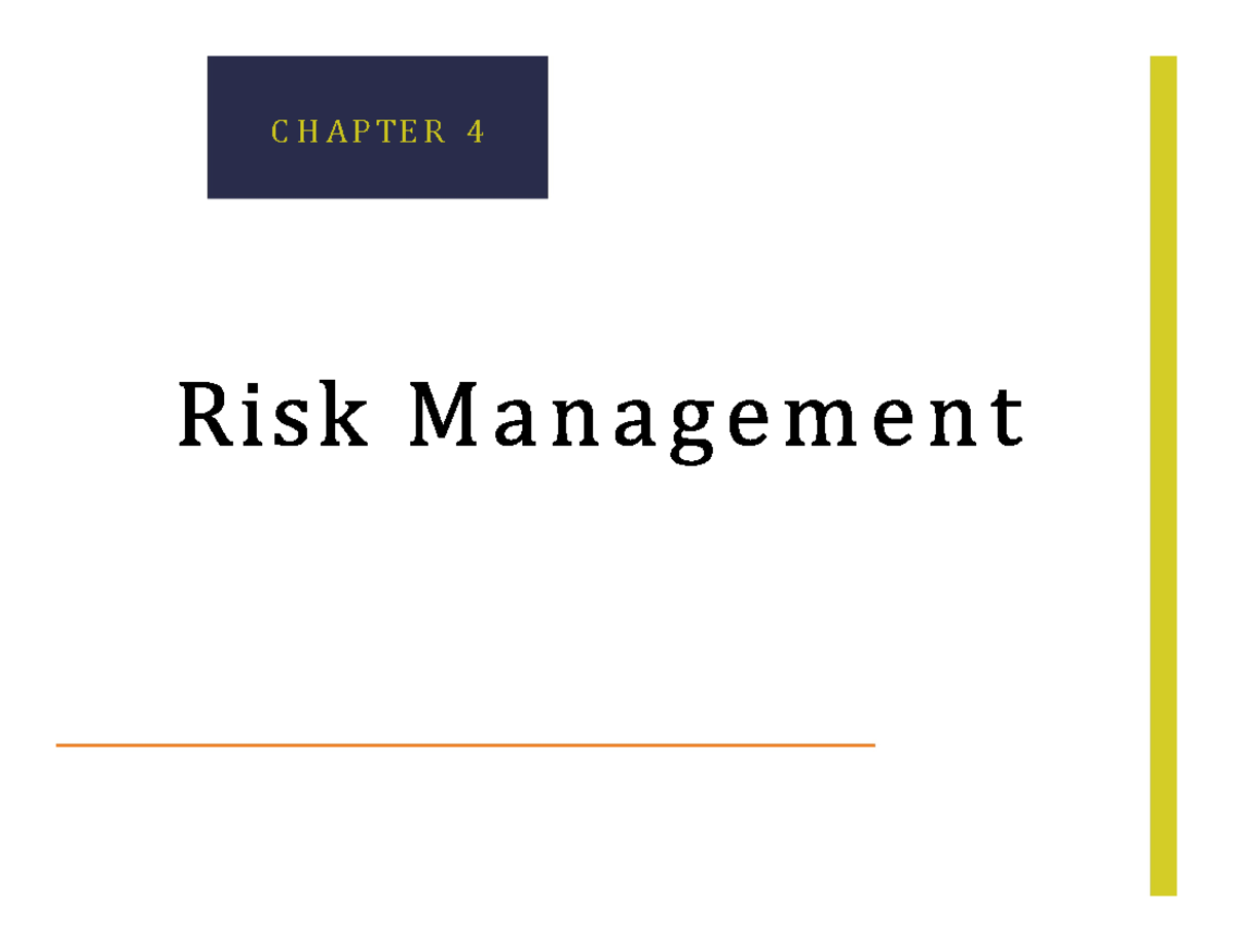 Chapter 4 Risk Management Internal Auditing Assurance & Advisory