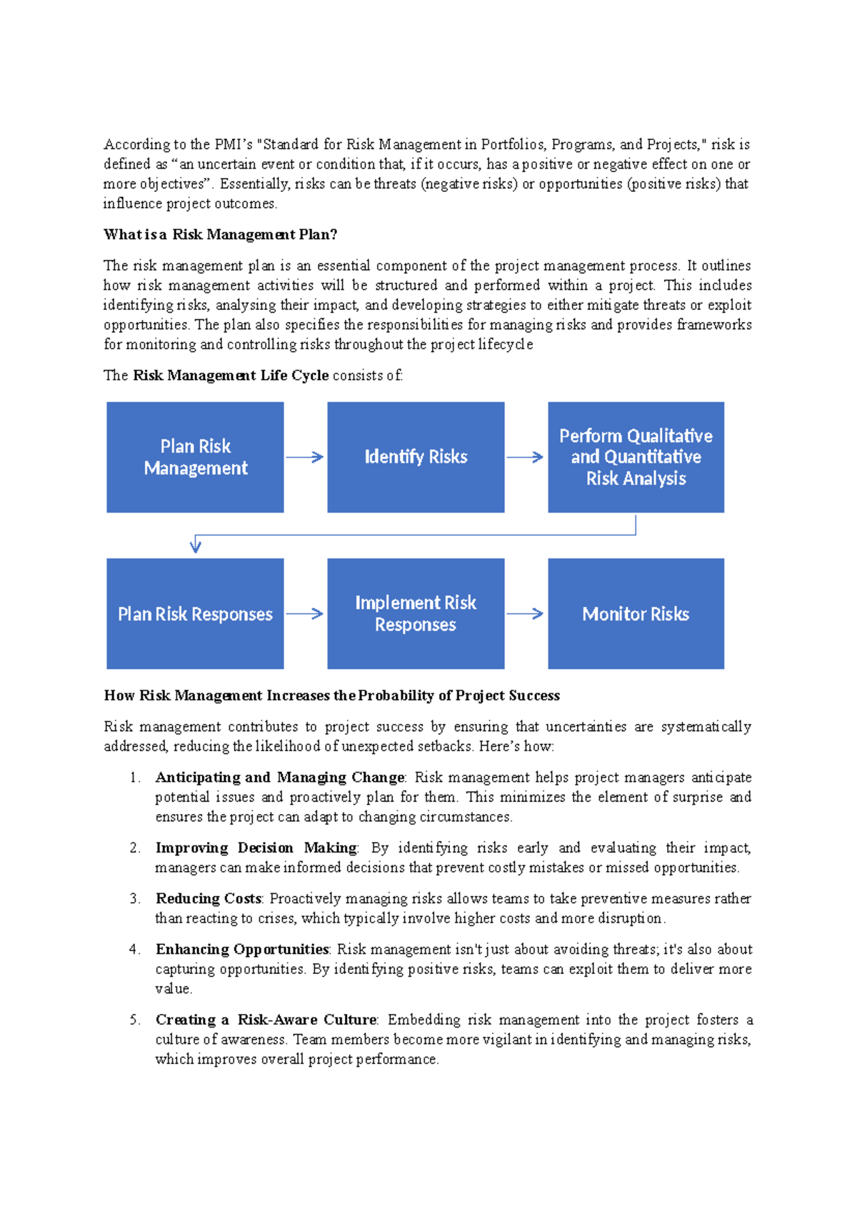 Discussion -1 - Primary Post - According to the PMI’s 