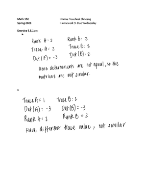 Math 152 Homework 8 - Math 152 Name: Vouchnai Chheang Spring 2021 ...