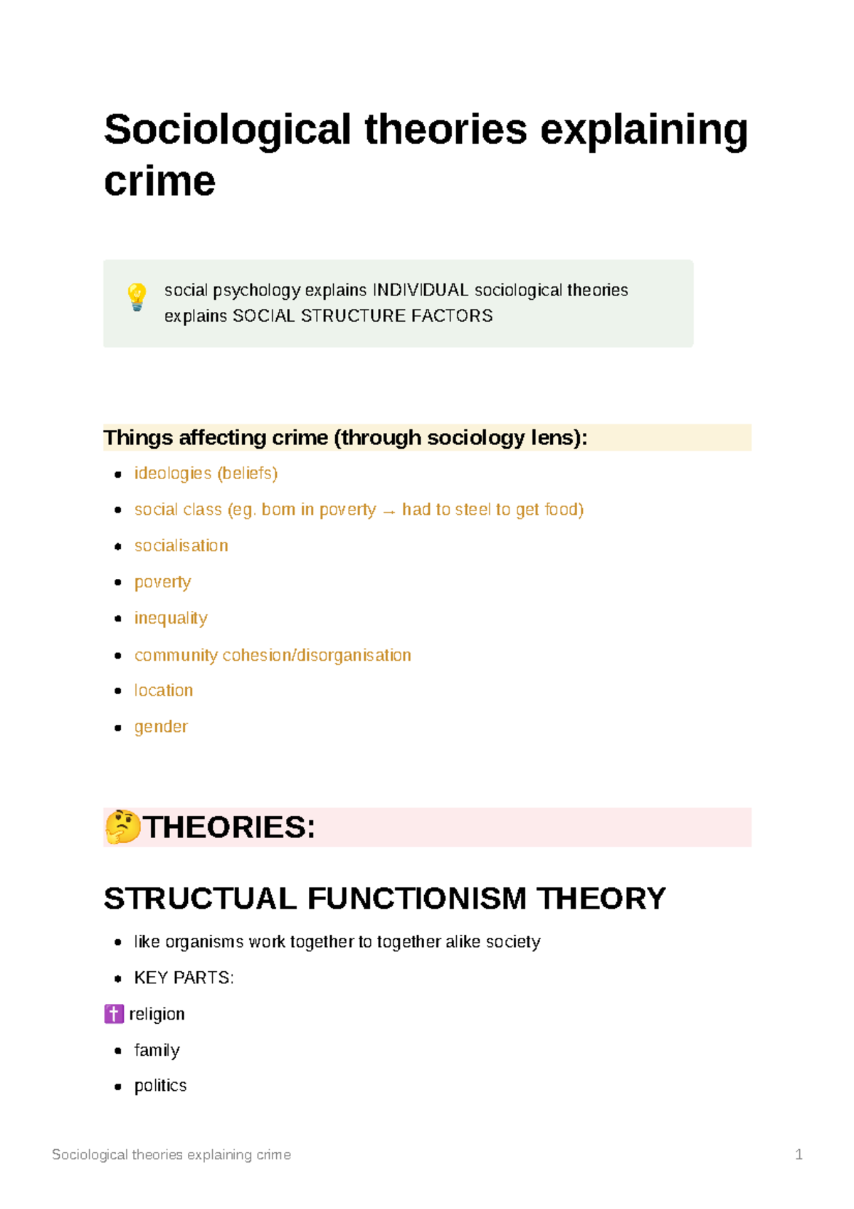 Sociological Theories Explaing Crime - Sociological Theories Explaining ...