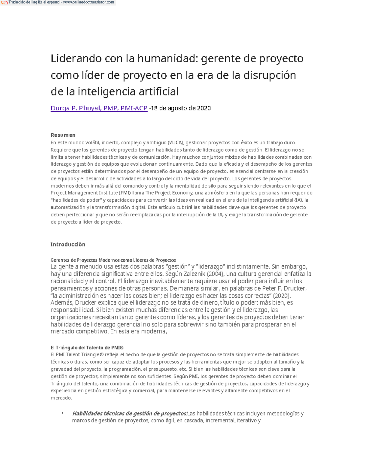 Leading with Humanity Lectura 7 Español Liderando con la humanidad