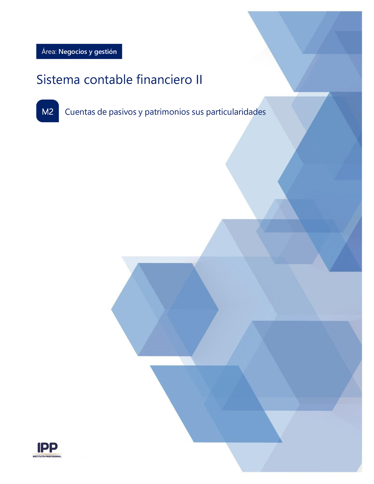 M2 - Sistema Contable Financiero II - ¡rea: Negocios Y GestiÛn Sistema ...