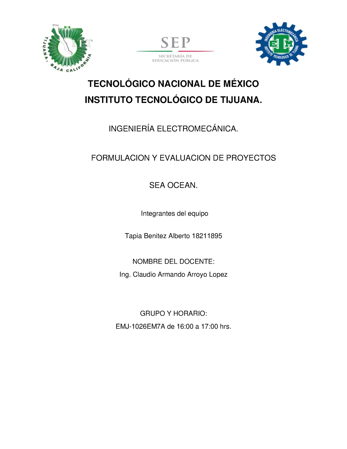 Proyecto Investigacion - TECNOLÓGICO NACIONAL DE MÉXICO INSTITUTO ...