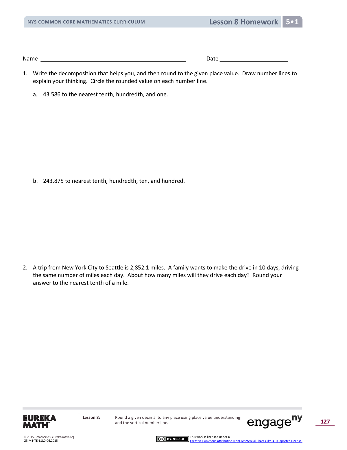 common core mathematics curriculum lesson 8 homework