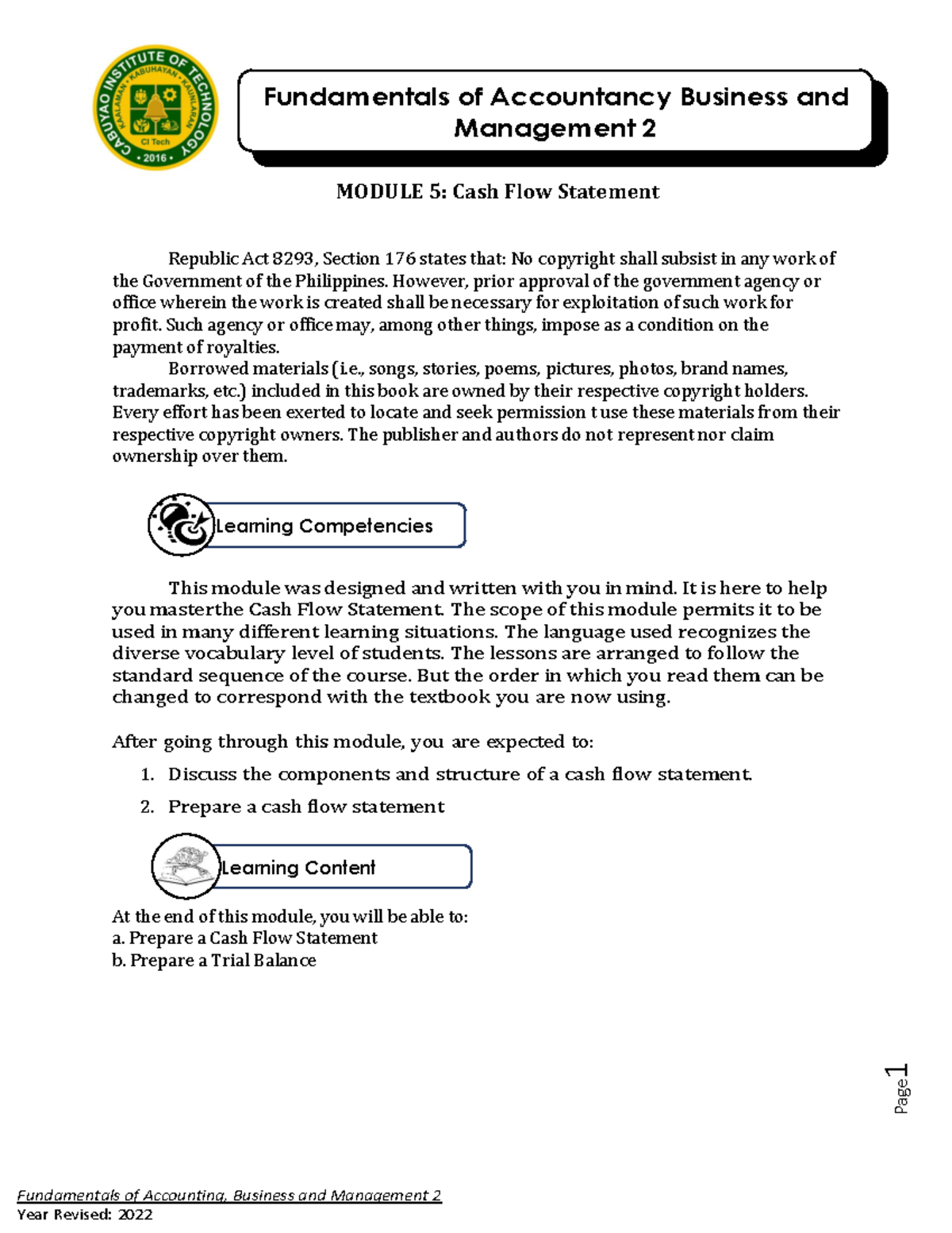 FABM2-Module-5 - Fundamental Of Accounting, Business, And Management 2 ...