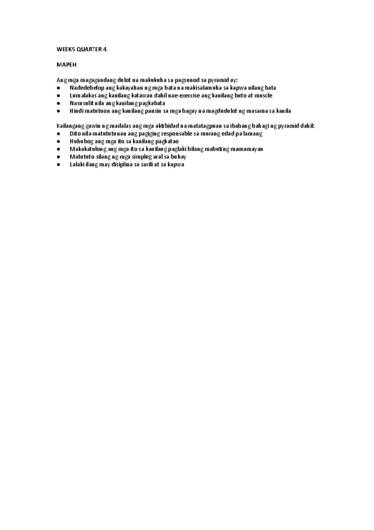 WEEK5 Quarter 4 modules for high school department of education - WEEK5 ...