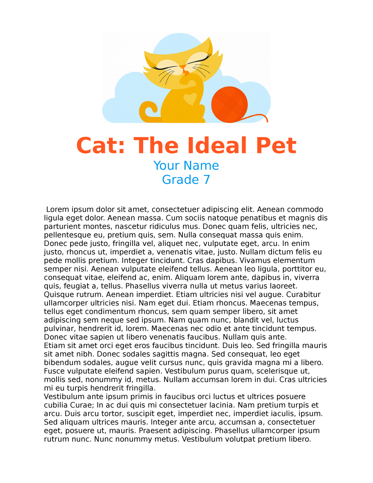 ideal pet essay