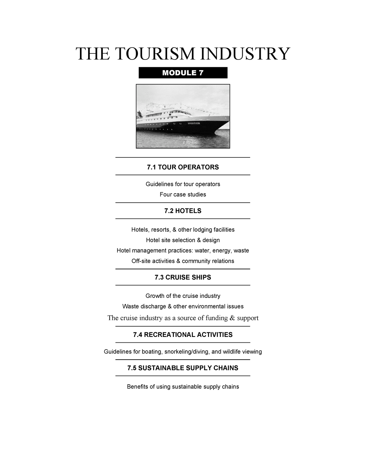 tour operators regulations