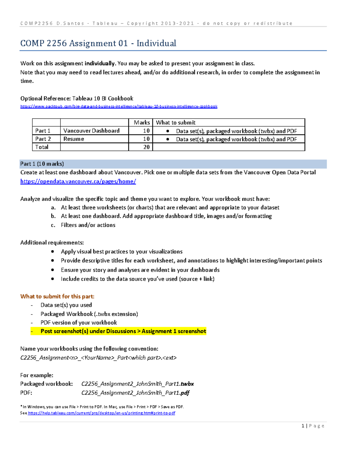 chapter7solutions - C O M P 2 2 5 6 D. S a n t o s - T a b l e a u – C ...