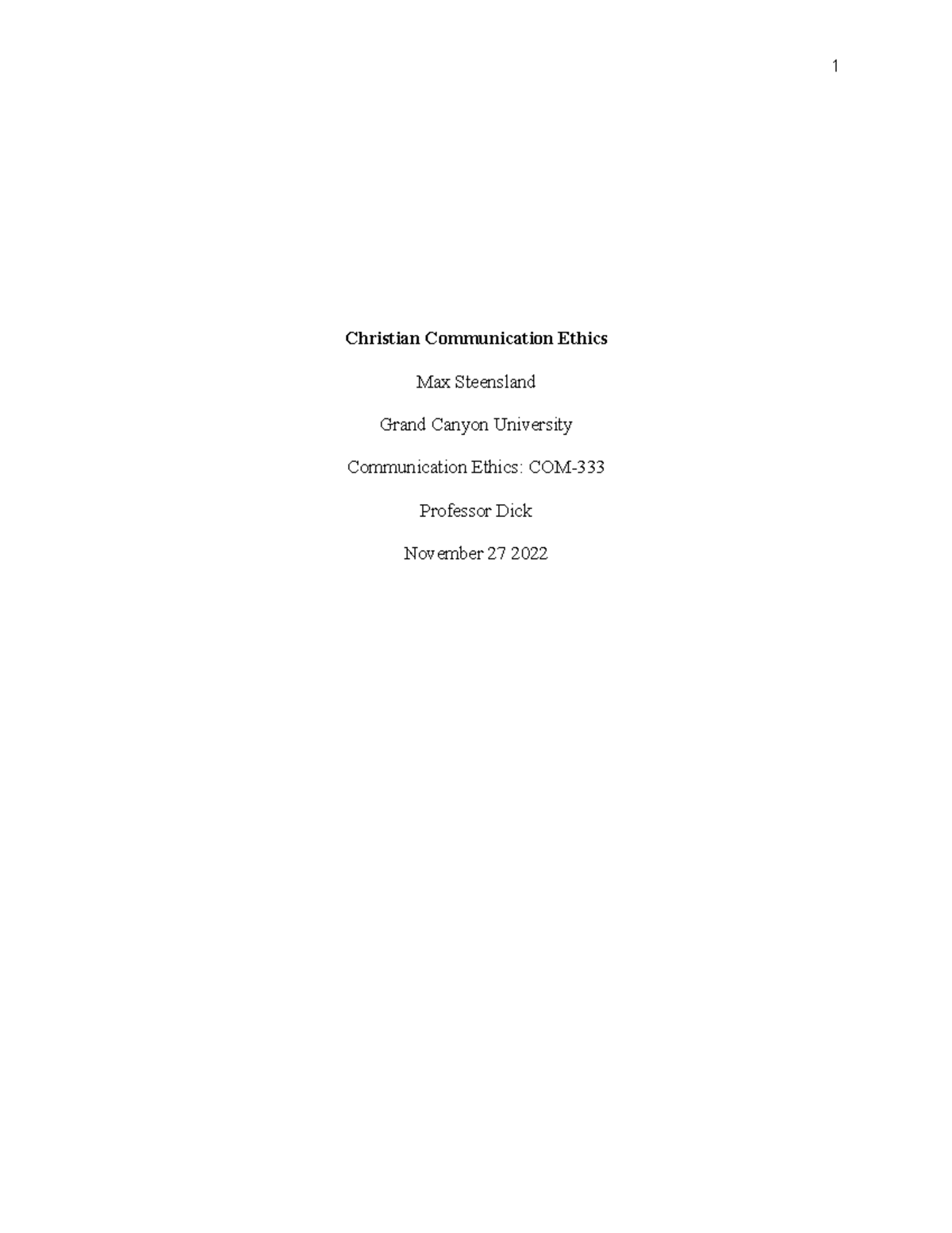 Christian Communication Ethics - The value of dialogue is ...