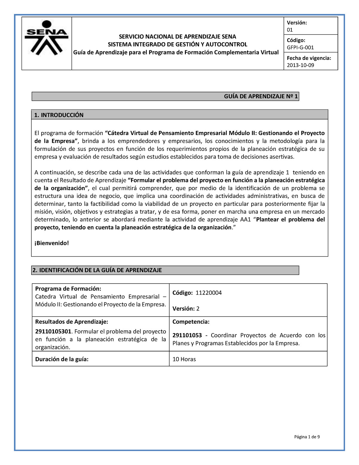 Guia 1 Guia De Aprendizaje Servicio Nacional De Aprendizaje Sena Sistema Integrado De 3177