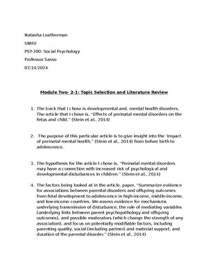 psy 305 topic proposal and literature review worksheet