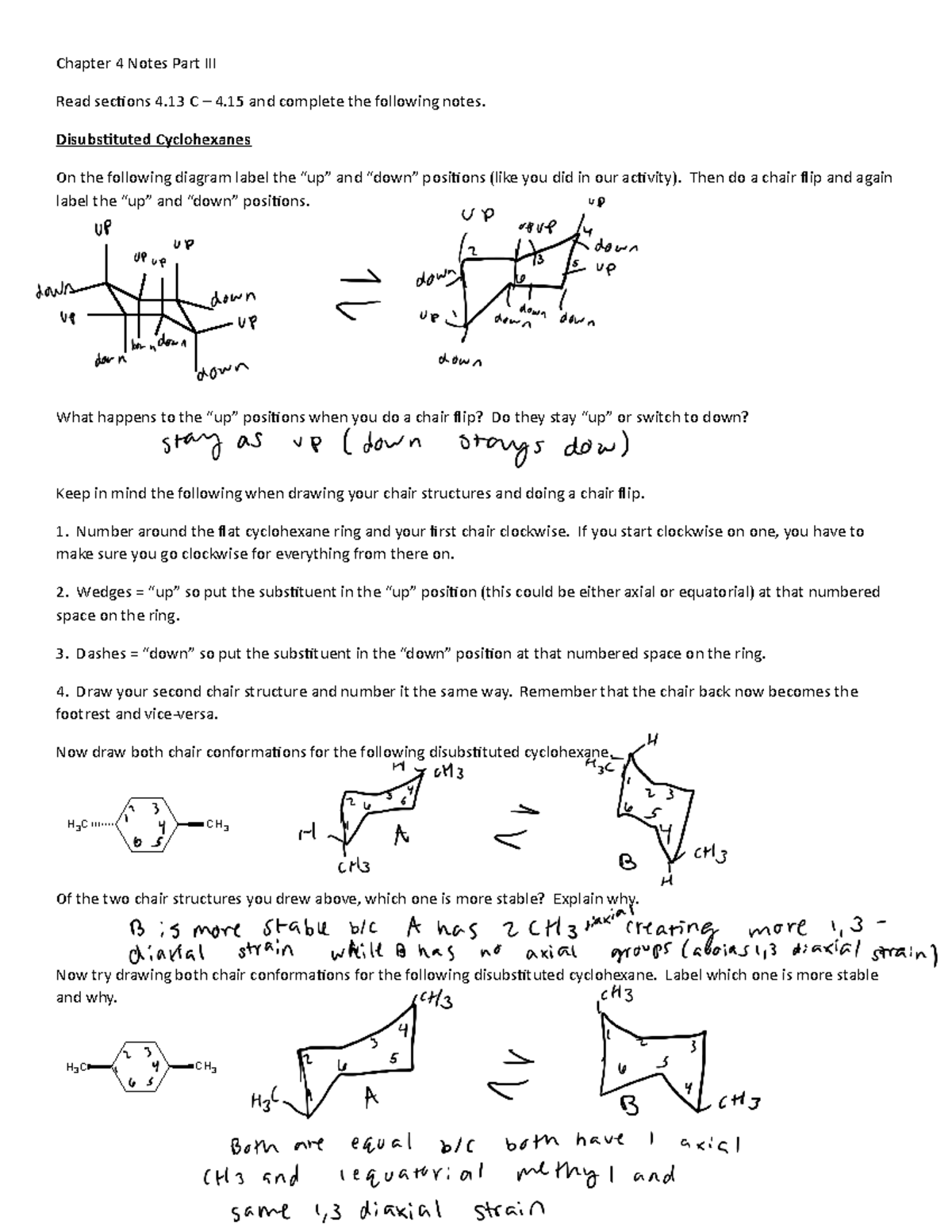 Organic Chemistry Chapter 4 Part 3 Notes - Chapter 4 Notes Part III ...