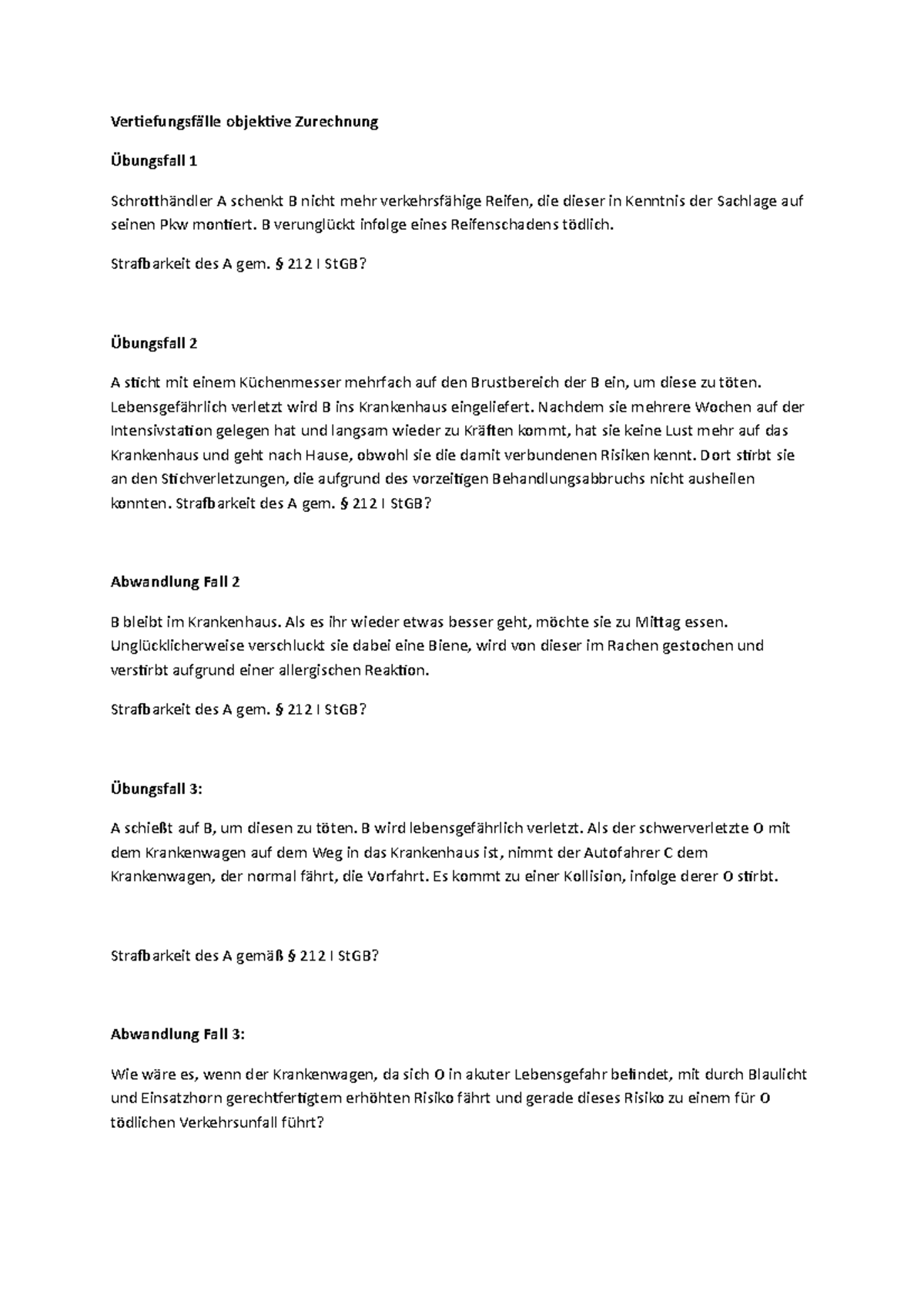Objektive Zurechnung Definition Jura Objektive Zurechnung