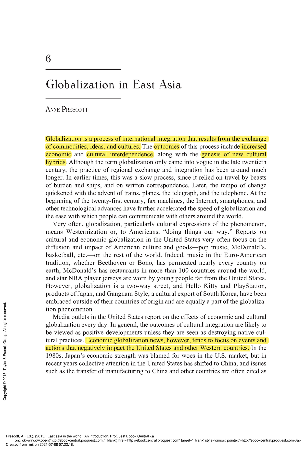 East Asia In The World An Introduction - (Part Three The Global Context ...