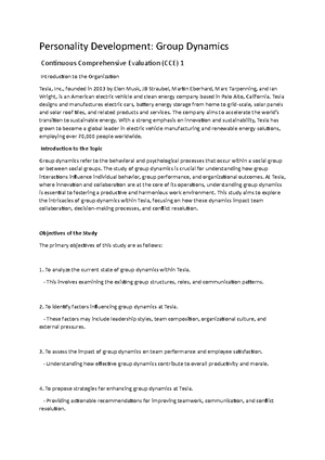 Cce1 - Cce 1 of personality development - Personality Development ...