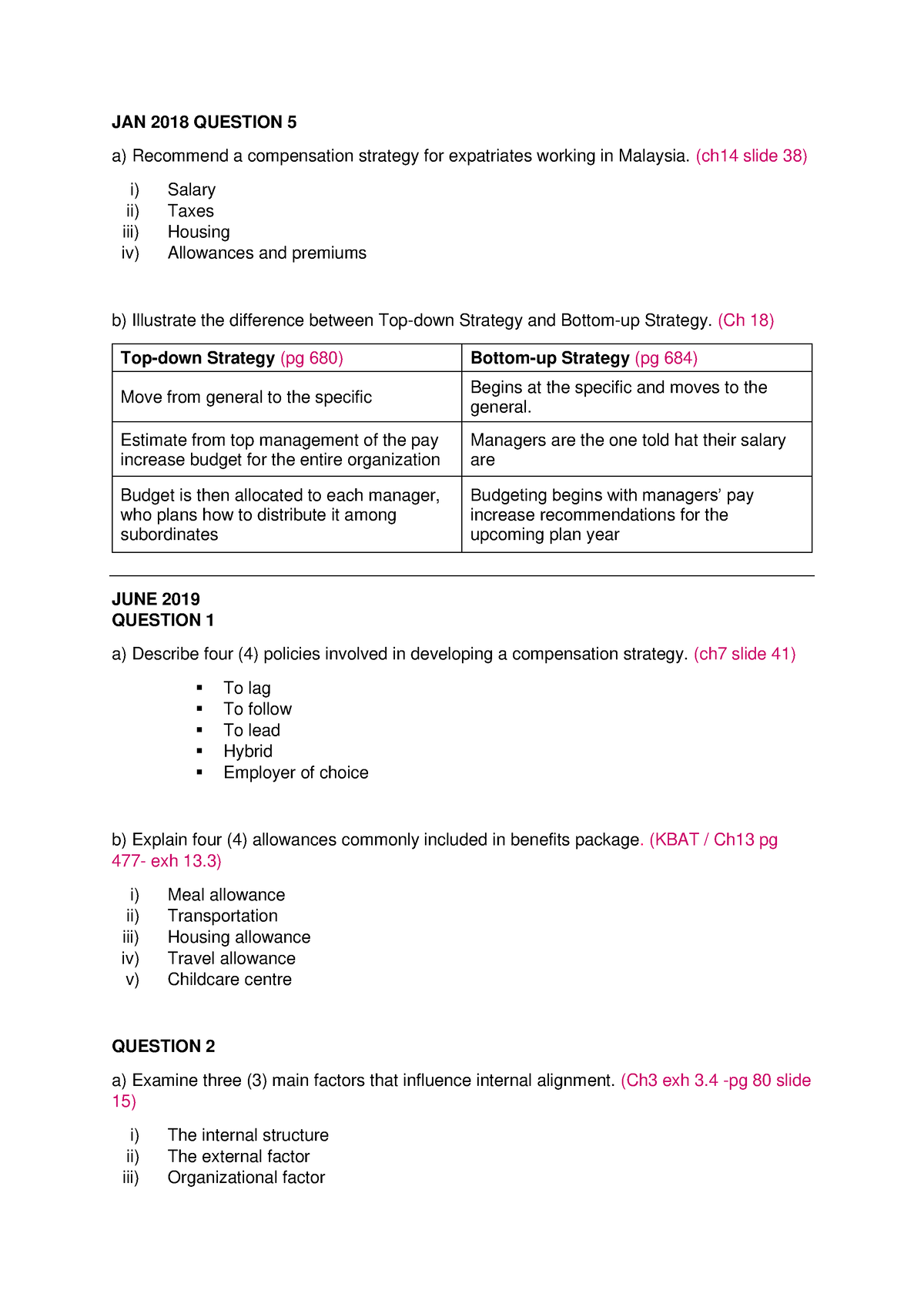 [ HRM648 Pass Year] JAN 2018 (no5) JUNE 2019 (all) - JAN 2018 QUESTION ...