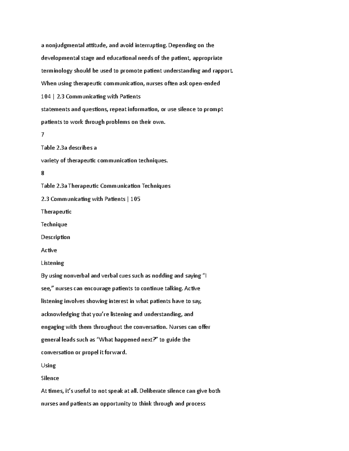 Nursing Fundamentals-24 - a nonjudgmental attitude, and avoid ...