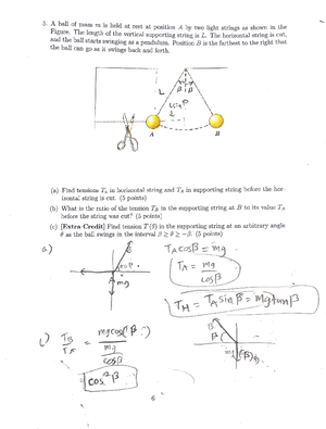 Physics 1B - Professor Bauer - Worksheet 2 Solutions - Bauer week 2 ...