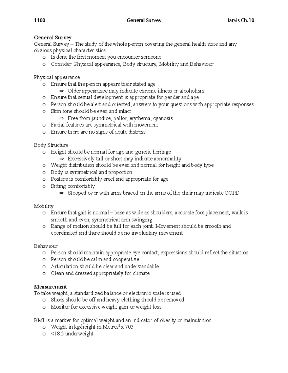 1160 Ch.10 General Survey - General Survey General Survey – The study ...