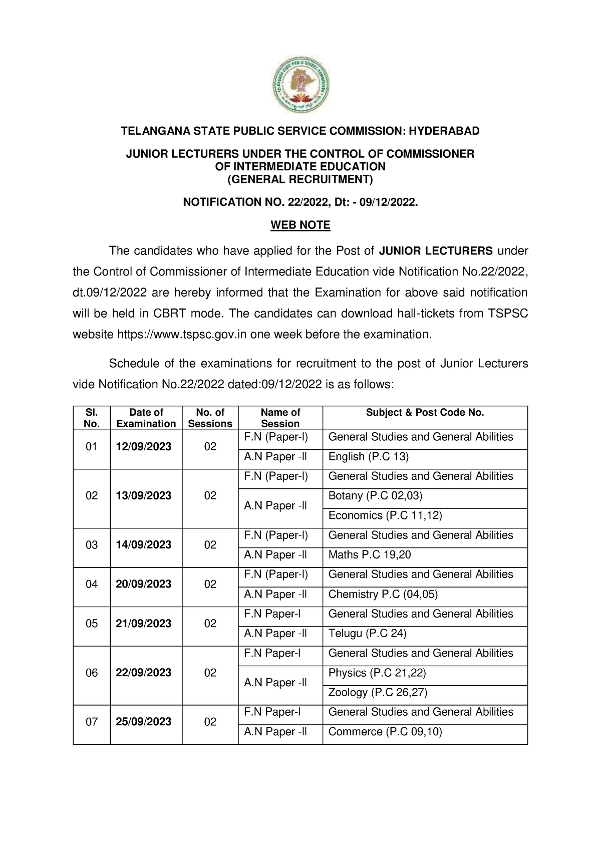 Webnote-jl20230523175440 - TELANGANA STATE PUBLIC SERVICE COMMISSION ...